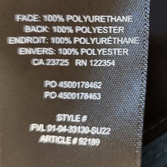 Babaton Pelli Faux Leather Shirt Jacket Blue XL Button Front Long Sleeve - Picture 8 of 12